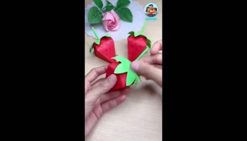 Клубнички из бумаги