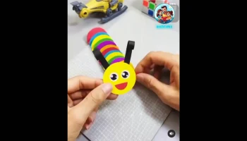 Гусеница из бумаги
