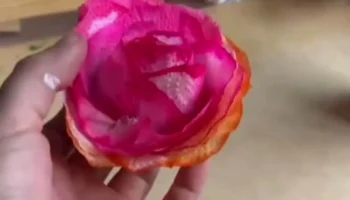 Красивая роза из салфеток
